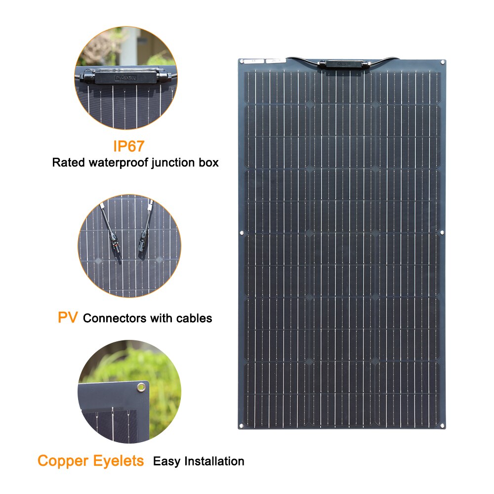 solar panel kit complete or 18V Flexible Mono Photovoltaic 100W 200W –  Lonten Technology